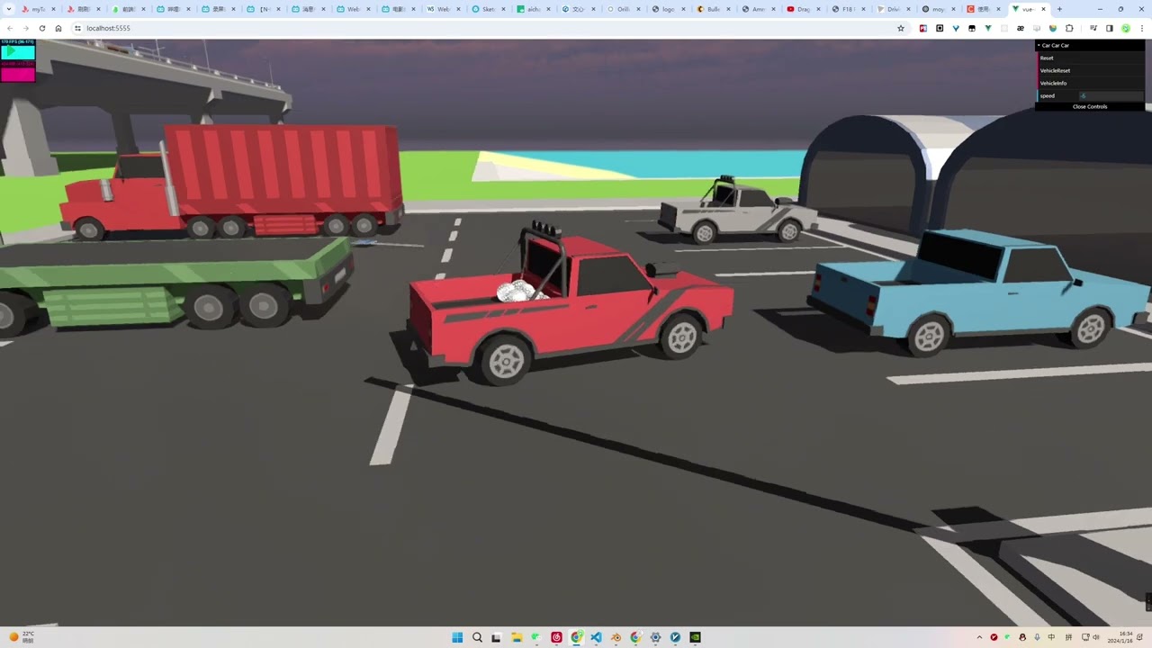 Car Racing Game developed based on Orillusion using WebGPU