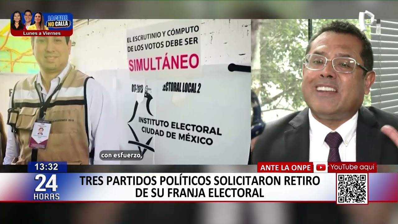 Tres partidos políticos solicitaron el retiro de su franja electoral
