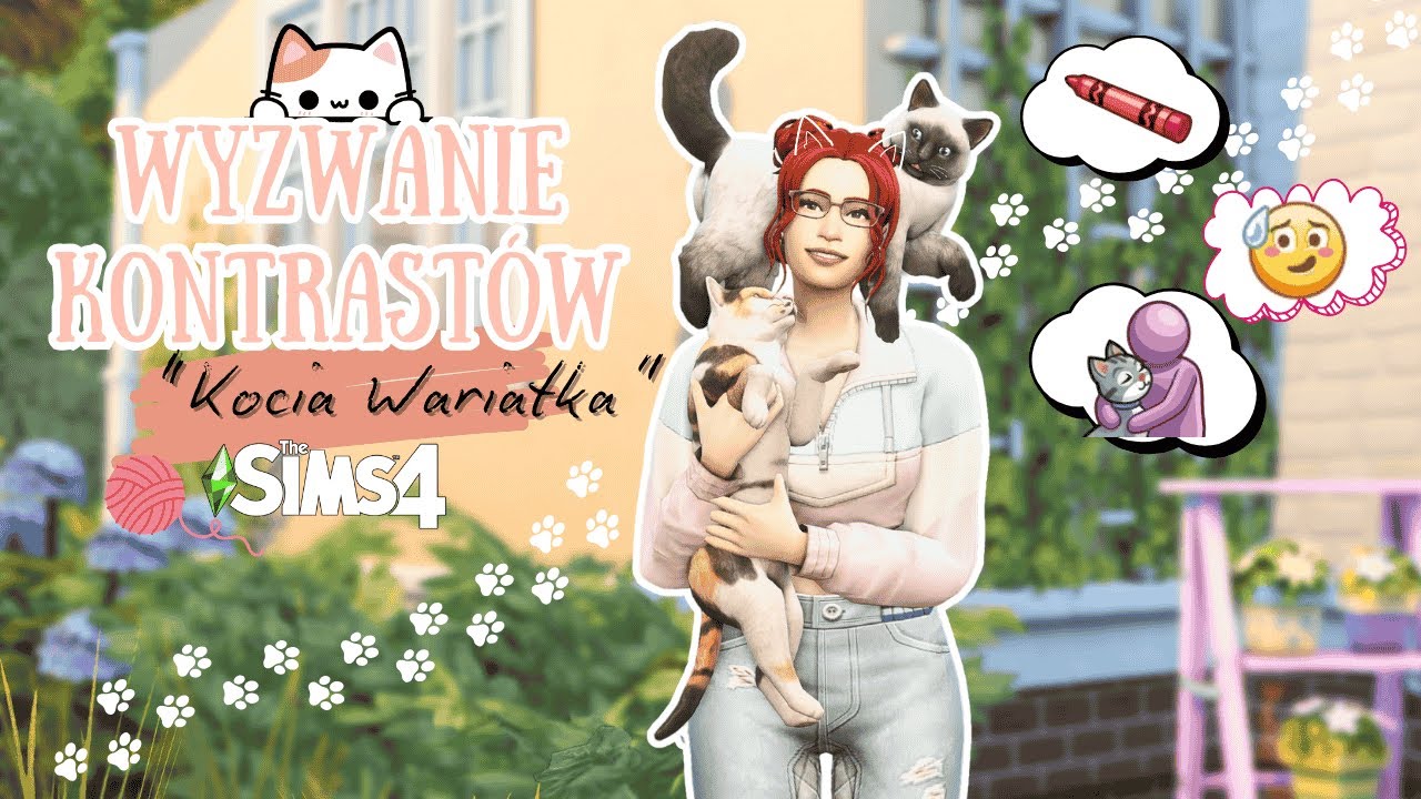 DWA KOTY, TO ZDECYDOWANIE ZA MAŁO! 🌸😻| Wyzwanie Kontrastów (ODC.1) | #thesims4