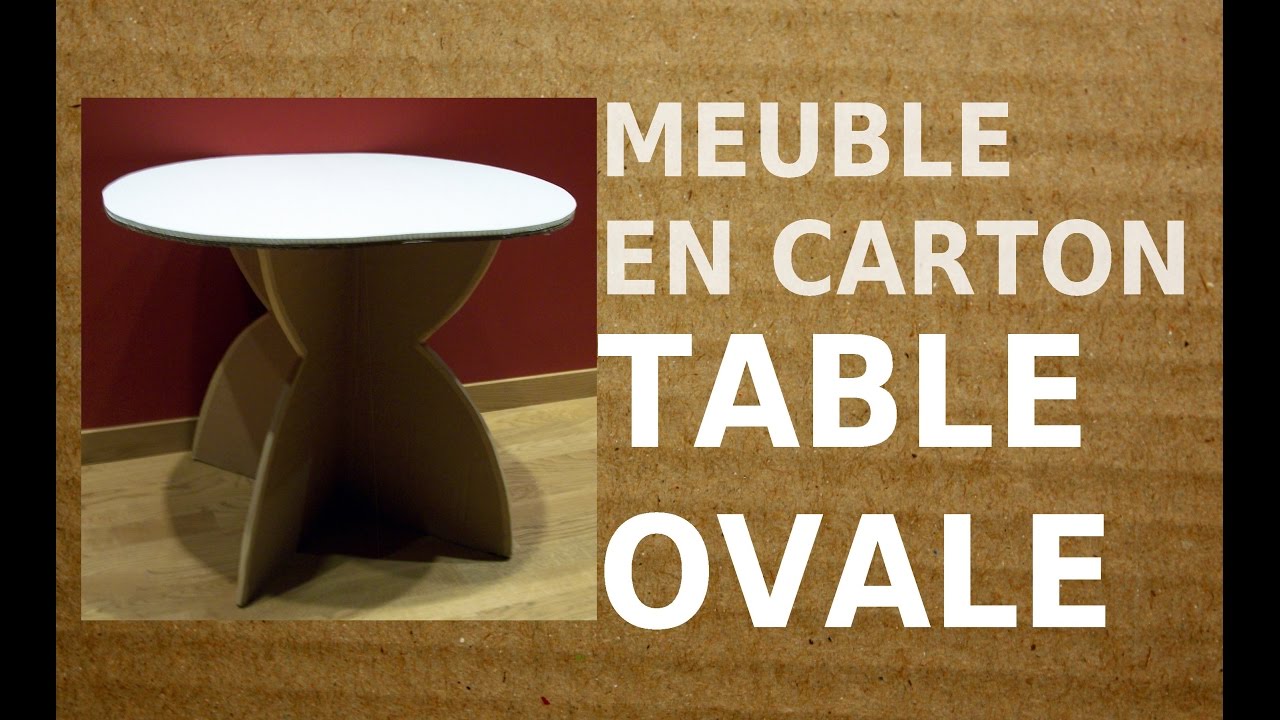 3 DIY TABLE CARTON : une table ovale
