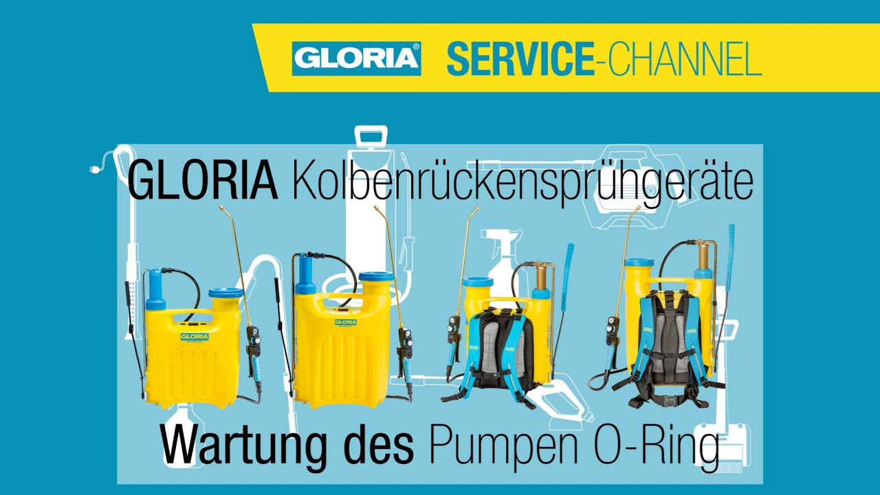 GLORIA SERVICE - Kolbenrückensprühgeräte Wartung des Pumpen O-Rings