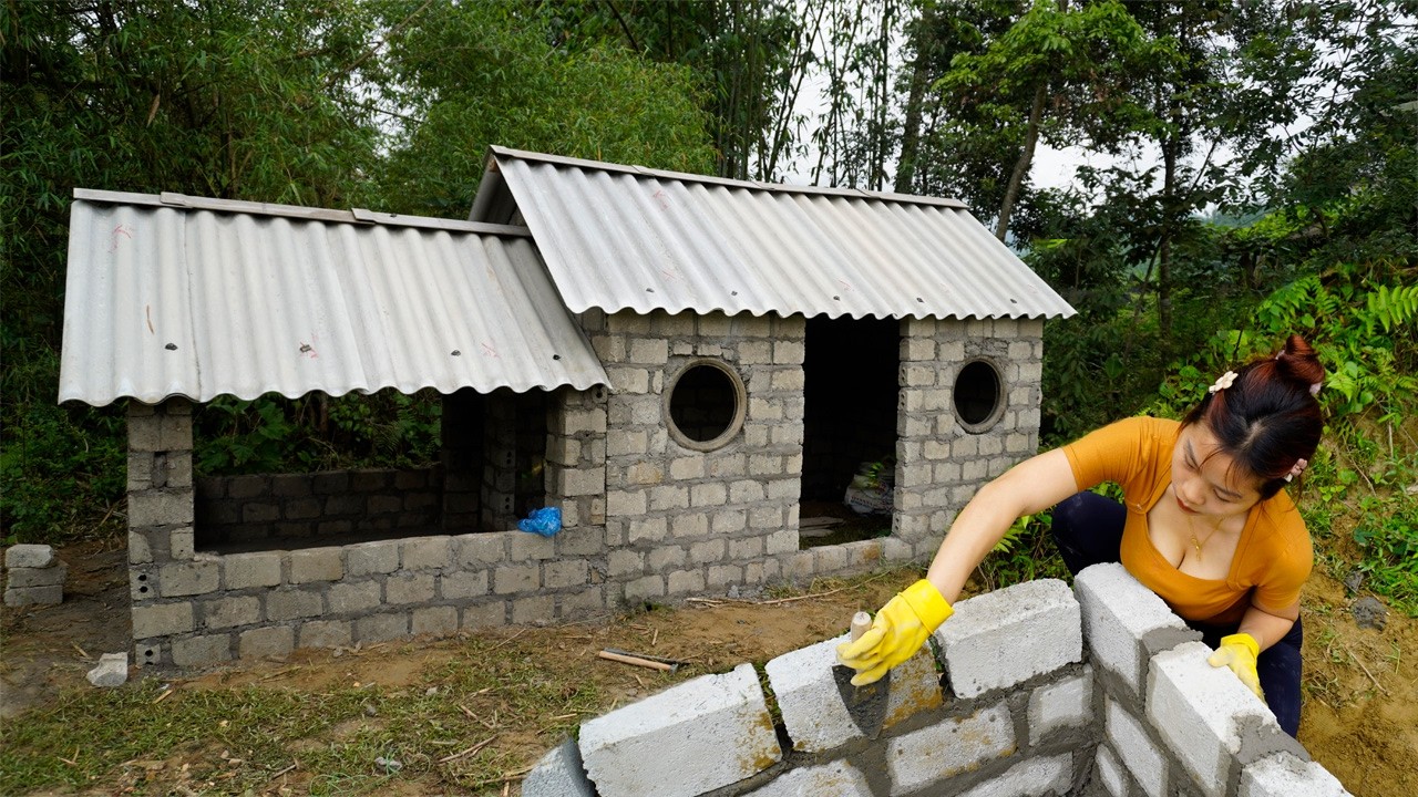 Build a new house with homemade bricks Ep7