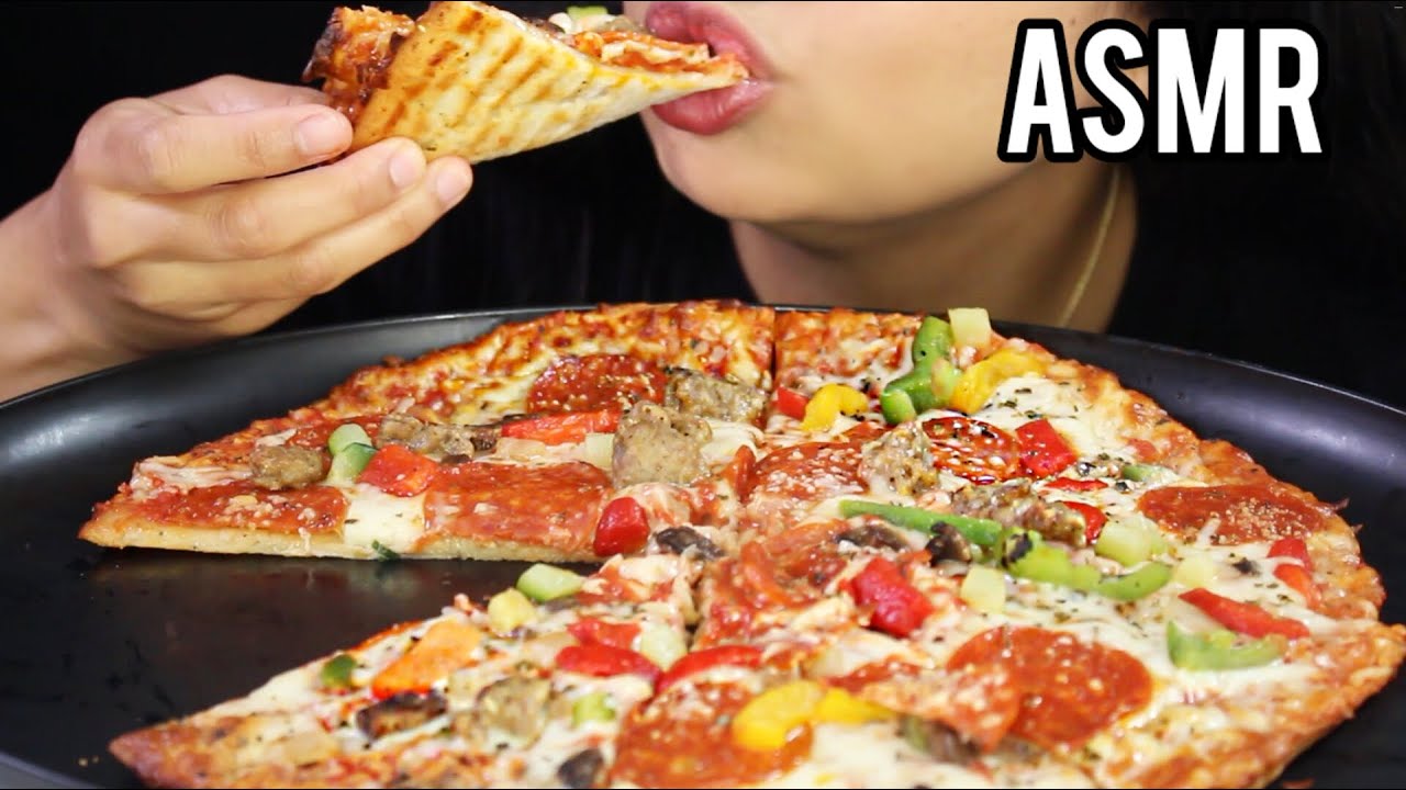 ASMR SUPREME PIZZA Eating Sound MUKBANG