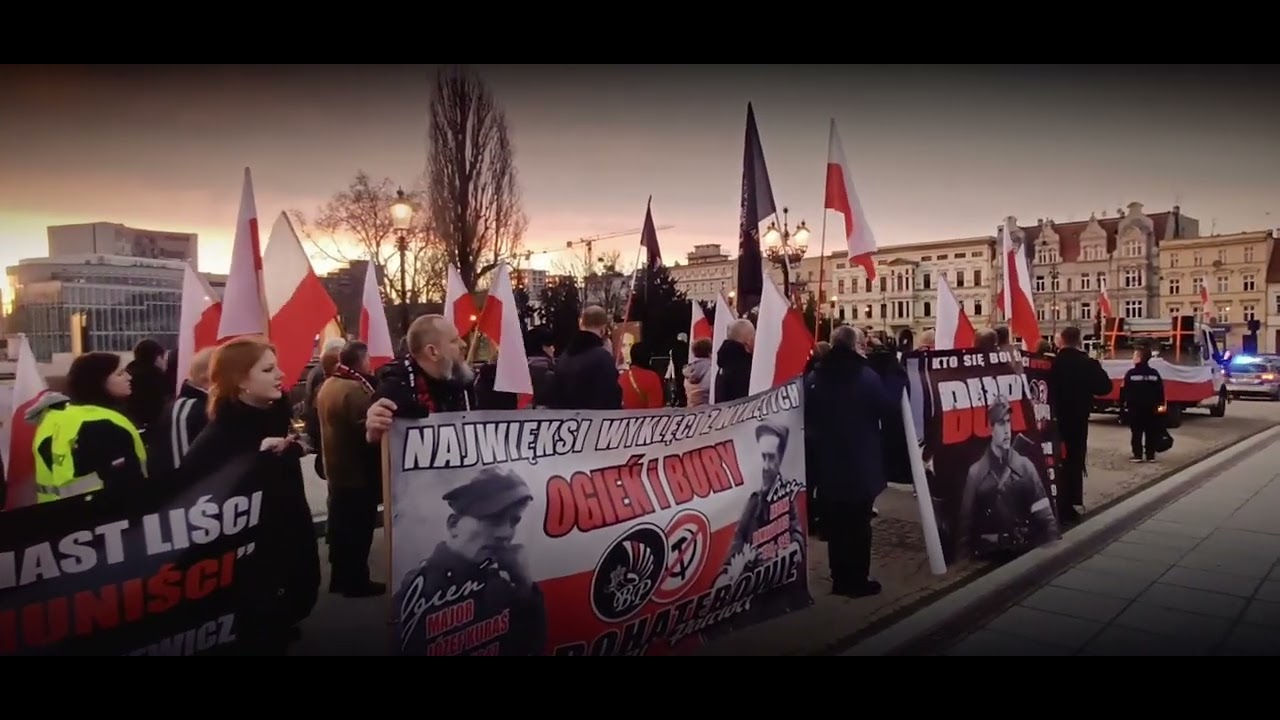 Bydgoszcz 1.03.26 Dzien Pamięci Żołnierzy Wyklętych ul. Mostowa