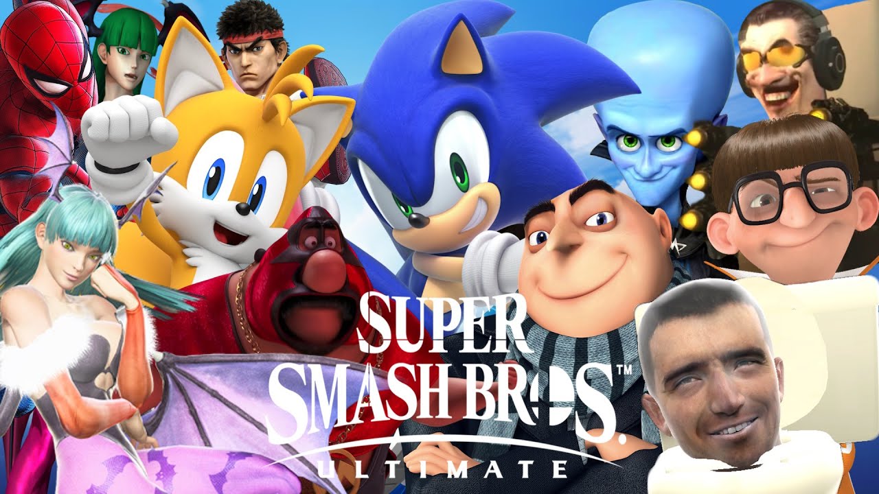 Sonic and Tails vs Skibidi Toilet and G-Man Skibidi Toilet | Super Smash Bros Ultimate 23