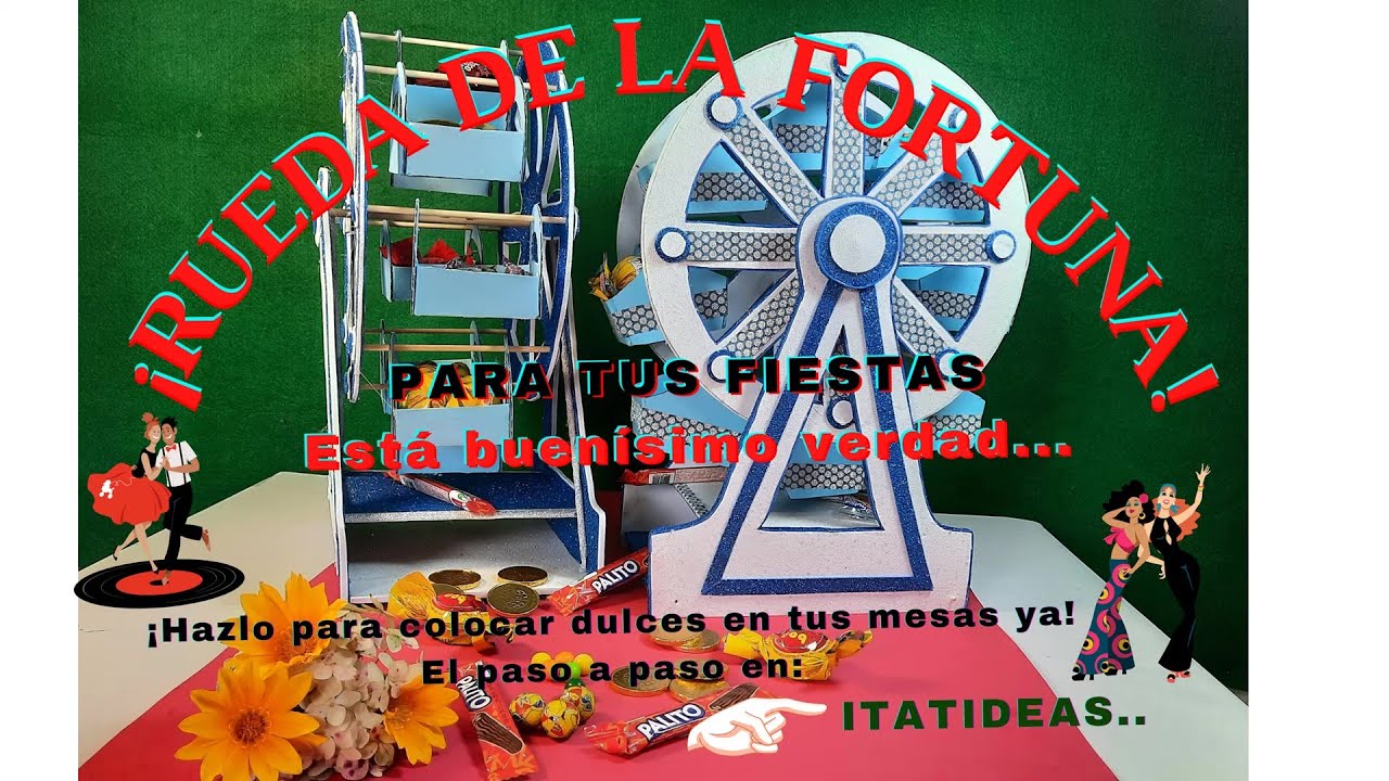 👉👉 Rueda de la fortuna de Dulces para fiestas  SUPER DIVERTIDO..