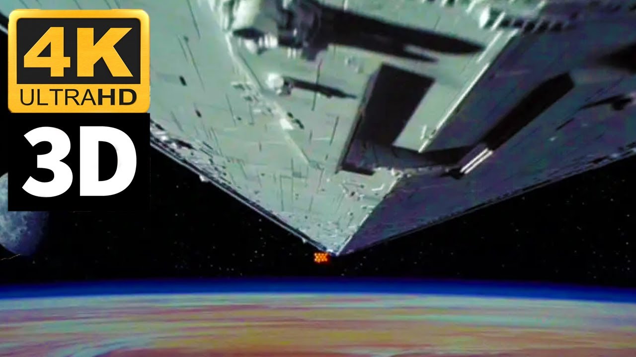 Star Wars: A New Hope 3D -  Opening Scene (4k 60fps 3D SBS)