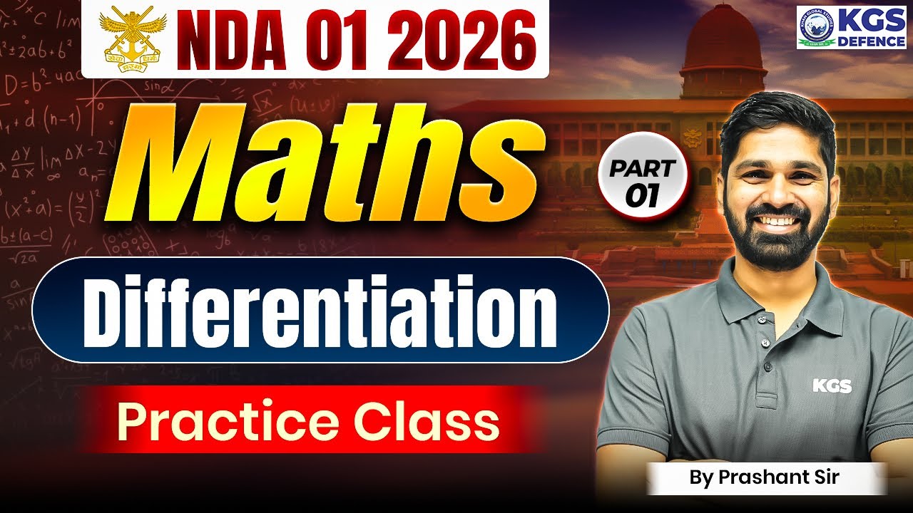 NDA 01 2026 Maths | Math's Differentiation Practice Class -01 | 100 QUESTION SERIES | Prashant Sir