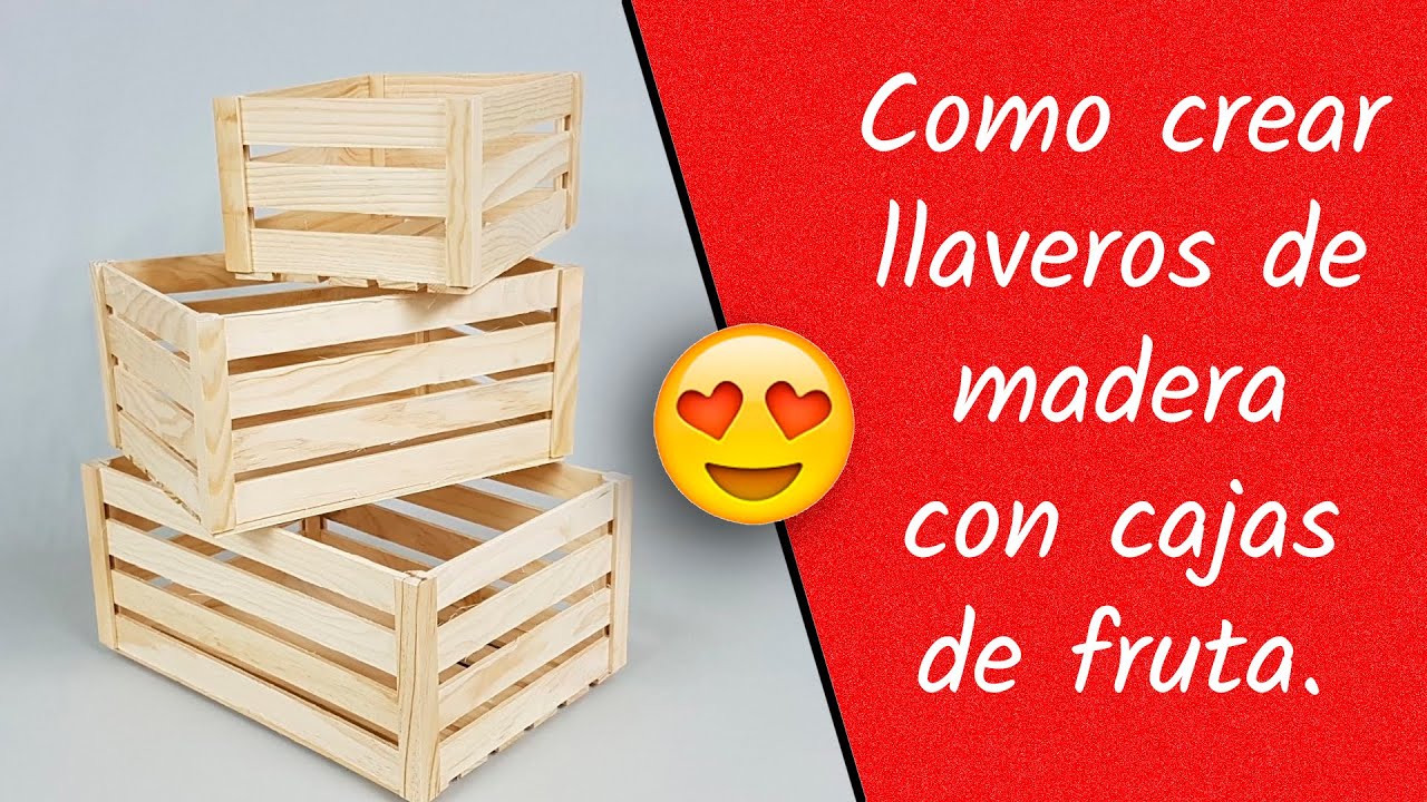 ✅ Como crear Llaveros de MADERA - No tires tu CAJAS de FRUTA 🎁