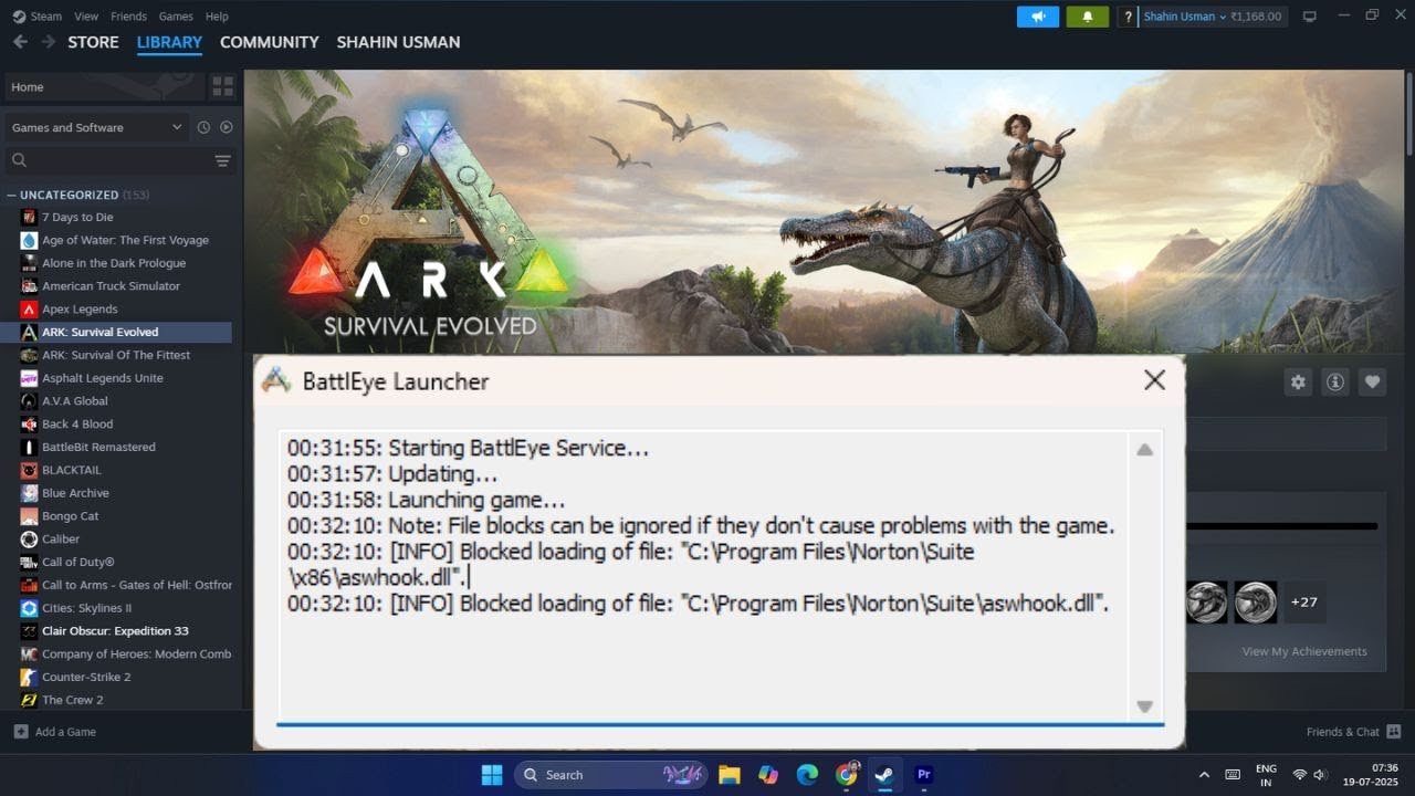How to Fix ARK Survival Evolved BattlEye Launcher Error Failed To Start BattlEye Service On PC