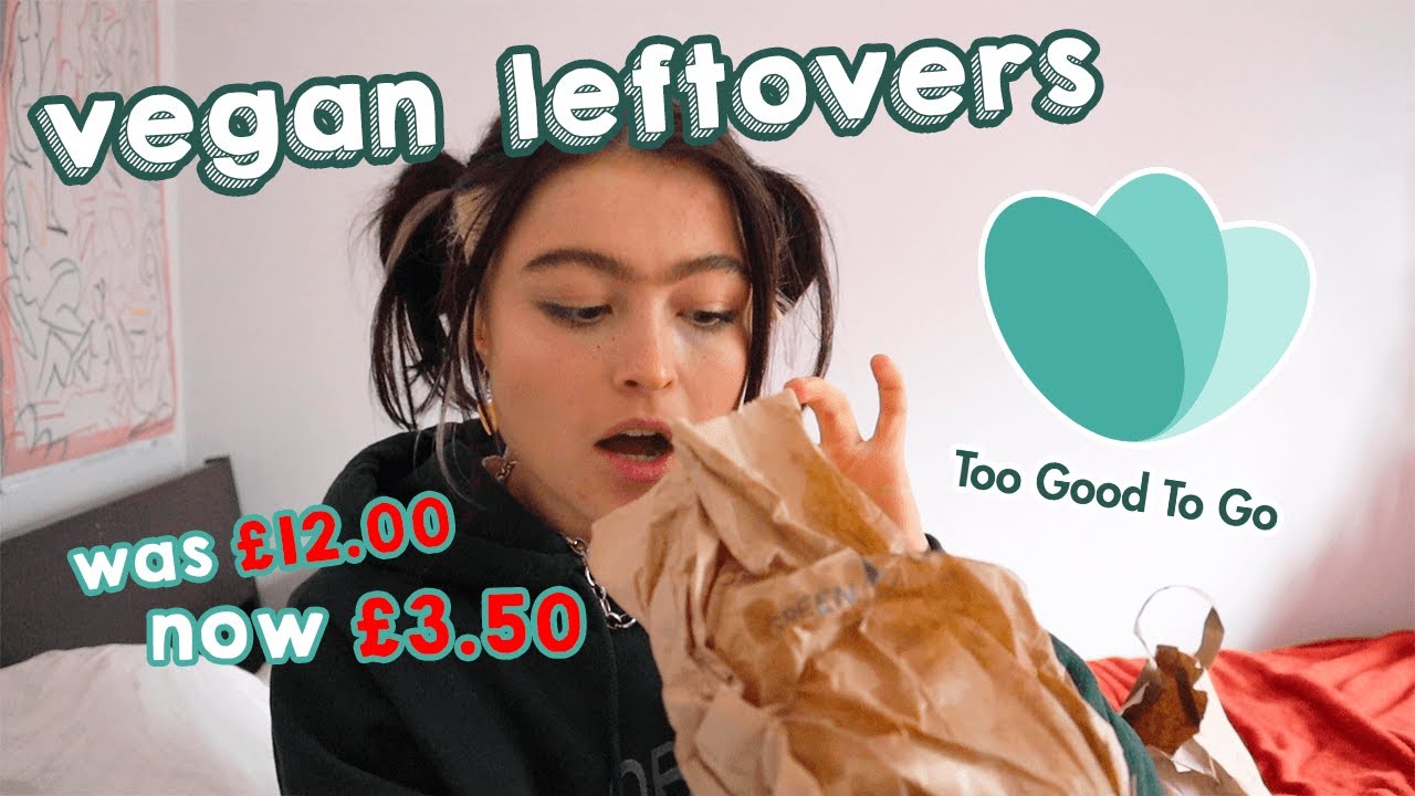 eating vegan RESTAURANT LEFTOVERS for a day  (Too Good To Go)