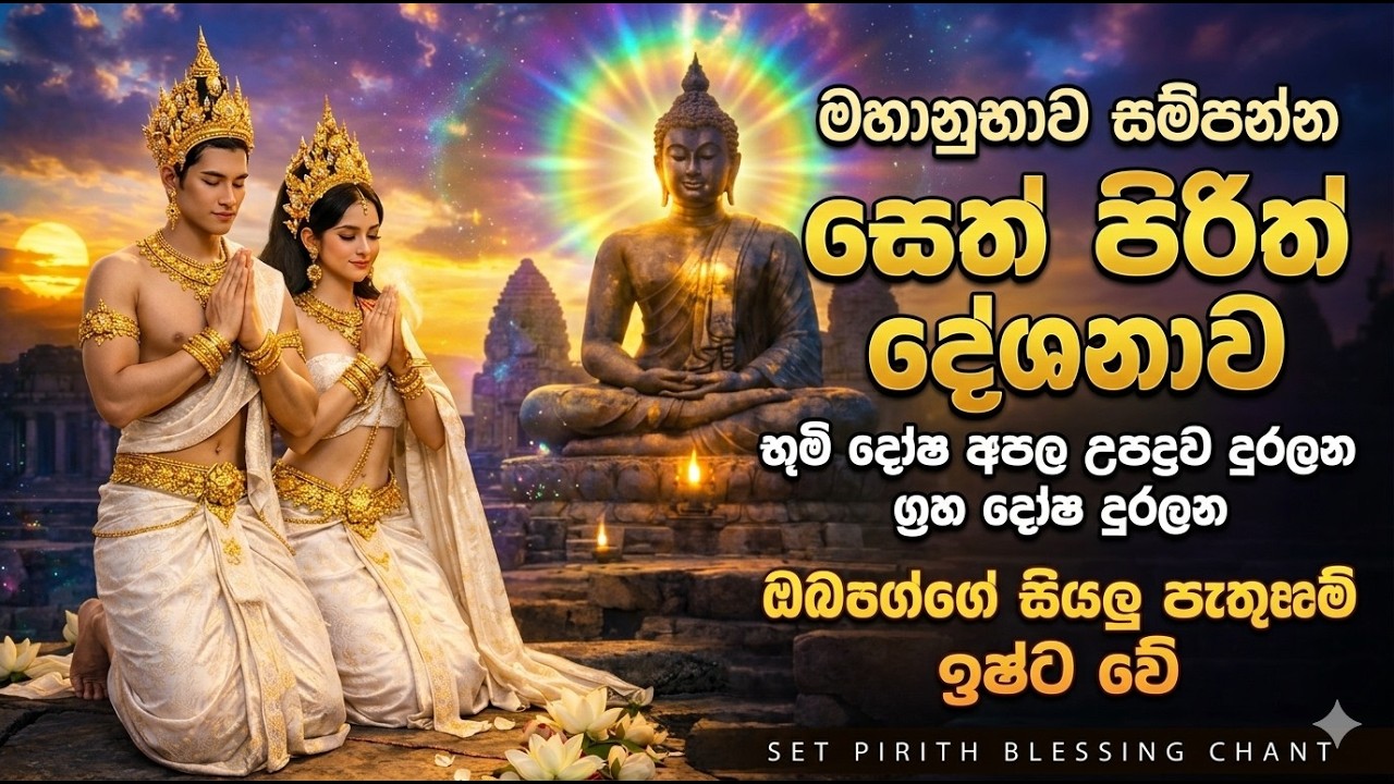 Seth pirith LIVE අමනුෂ්‍ය බිය දුරලන ආරක්ෂිත සෙත් පිරිත් නොසිතූ ධන සම්පත්  සෞභාග්‍යය උදාවෙයි #pirith