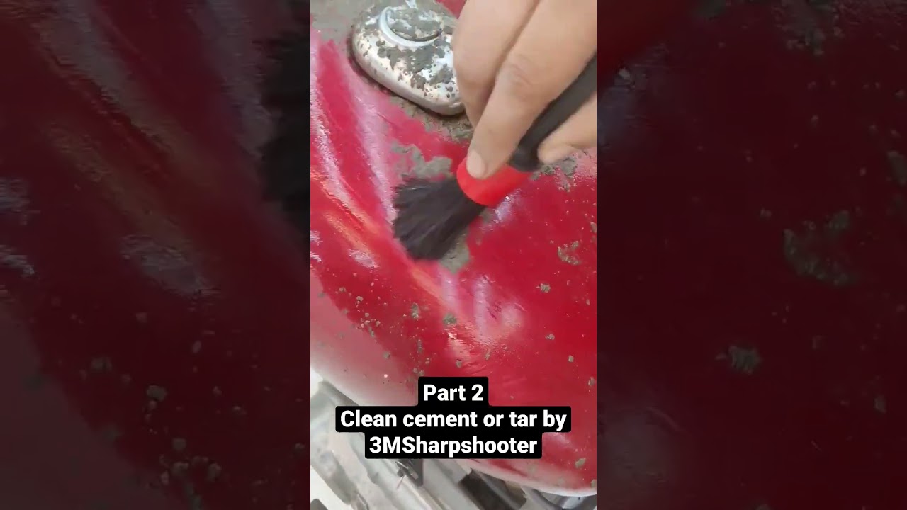 Part 2 || 3M sharpshooter clean cement from bike #shorts #bike