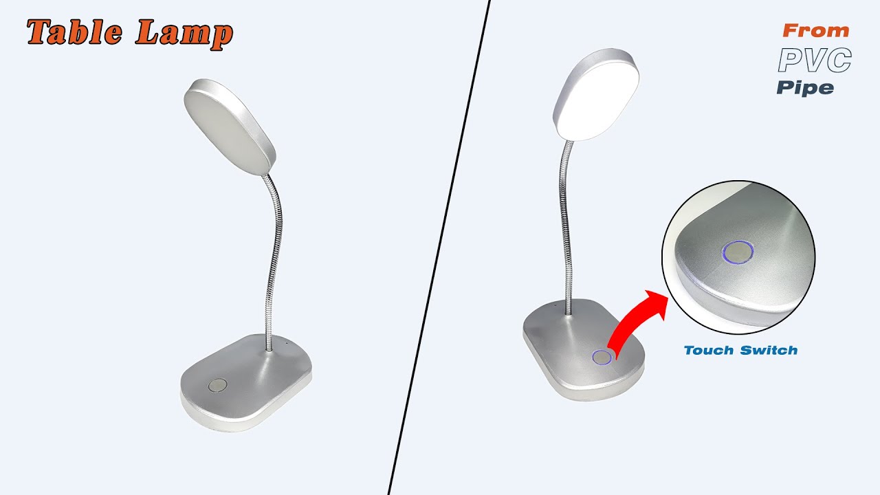 How to make a Table Lamp at home from PVC pipe | DIY Study Lamp | Homemade Reading Light | TTP223