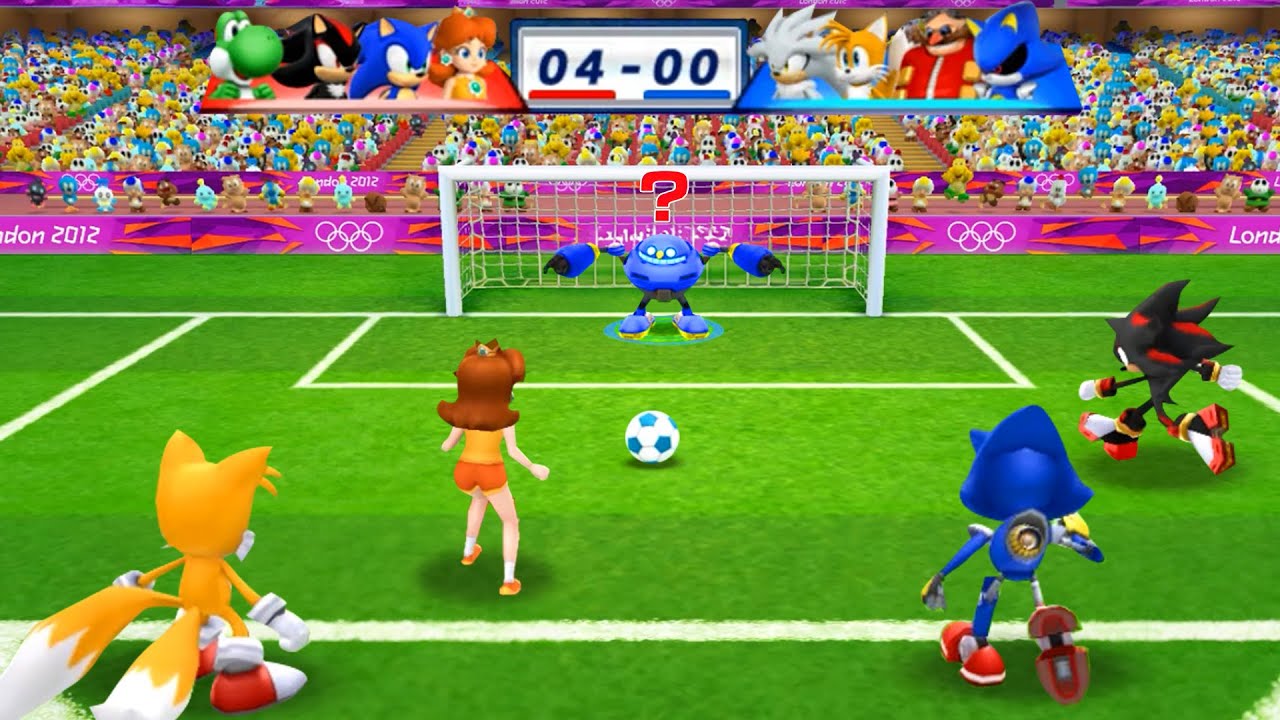 Daisy, Sonic, Shadow, and Yoshi - Football Faceoff at London 2012 Olympics Games