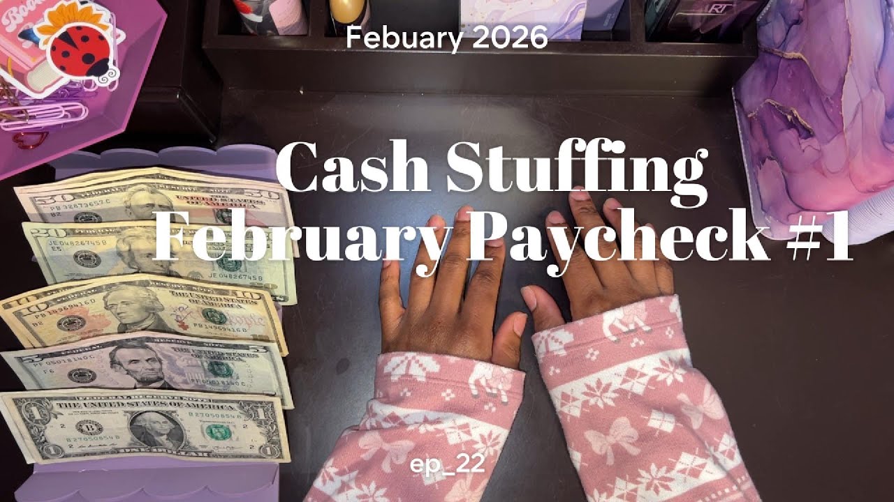CASH STUFFING FEBRUARY PAYCHECK #1 | REBUILDING MY FINANCES