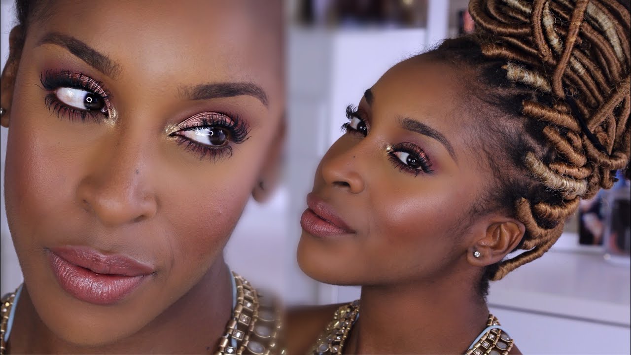Everyday Rose Gold Glam + Top Bun Tutoria| Jackie Aina