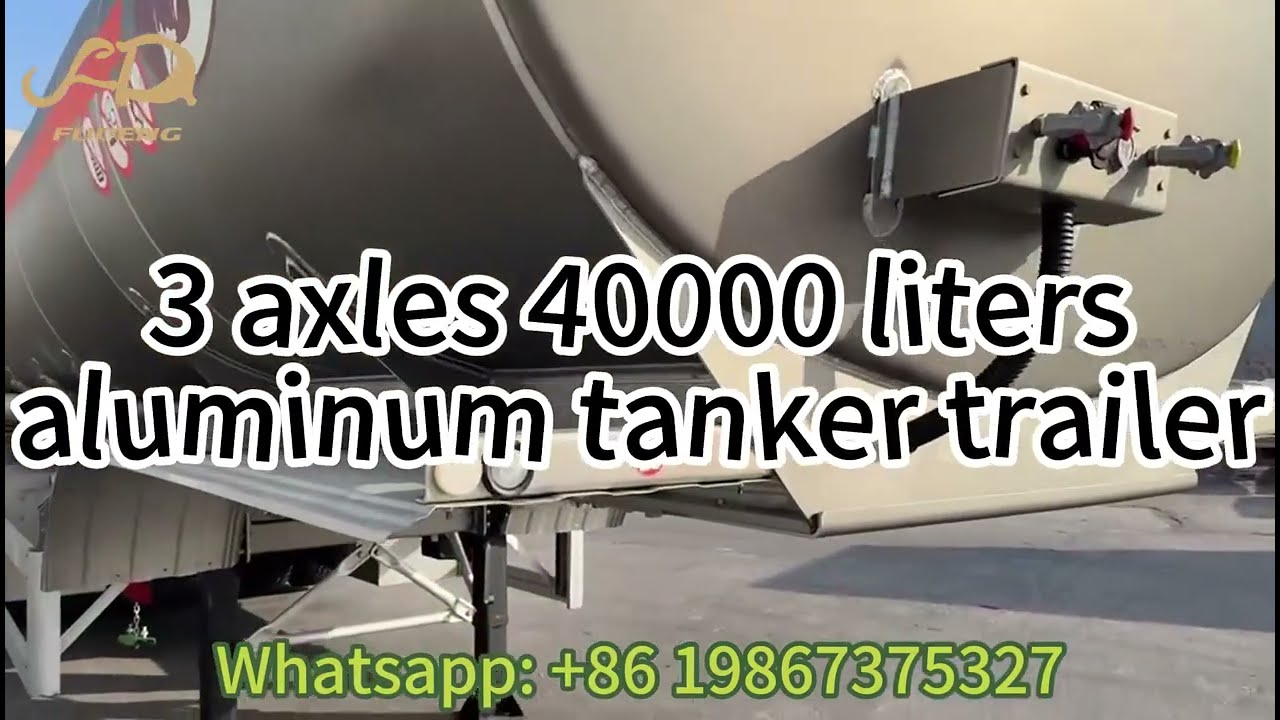 3 Axles 40000 liters 4 Compartments Aluminum Fuel Tanker Trailer With FUWA 13T Air Suspension