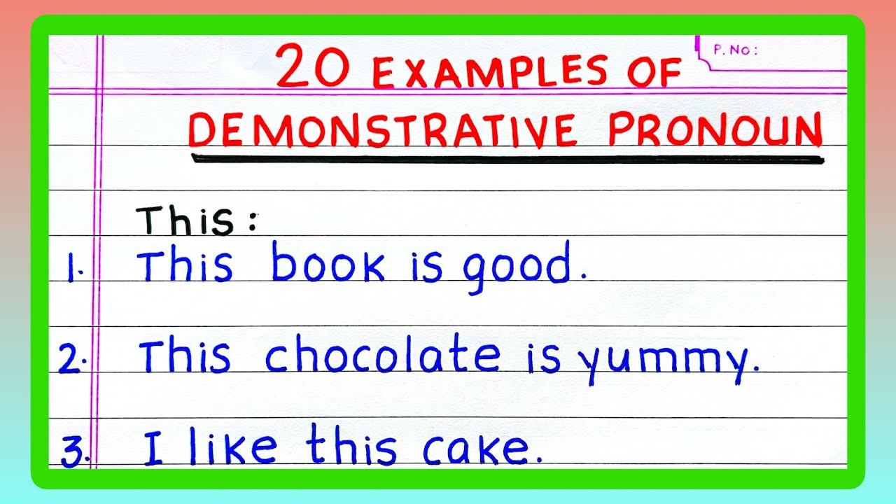 DEMONSTRATIVE PRONOUNS in English  Grammar | Examples of DEMONSTRATIVE PRONOUNS | THIS | THOSE