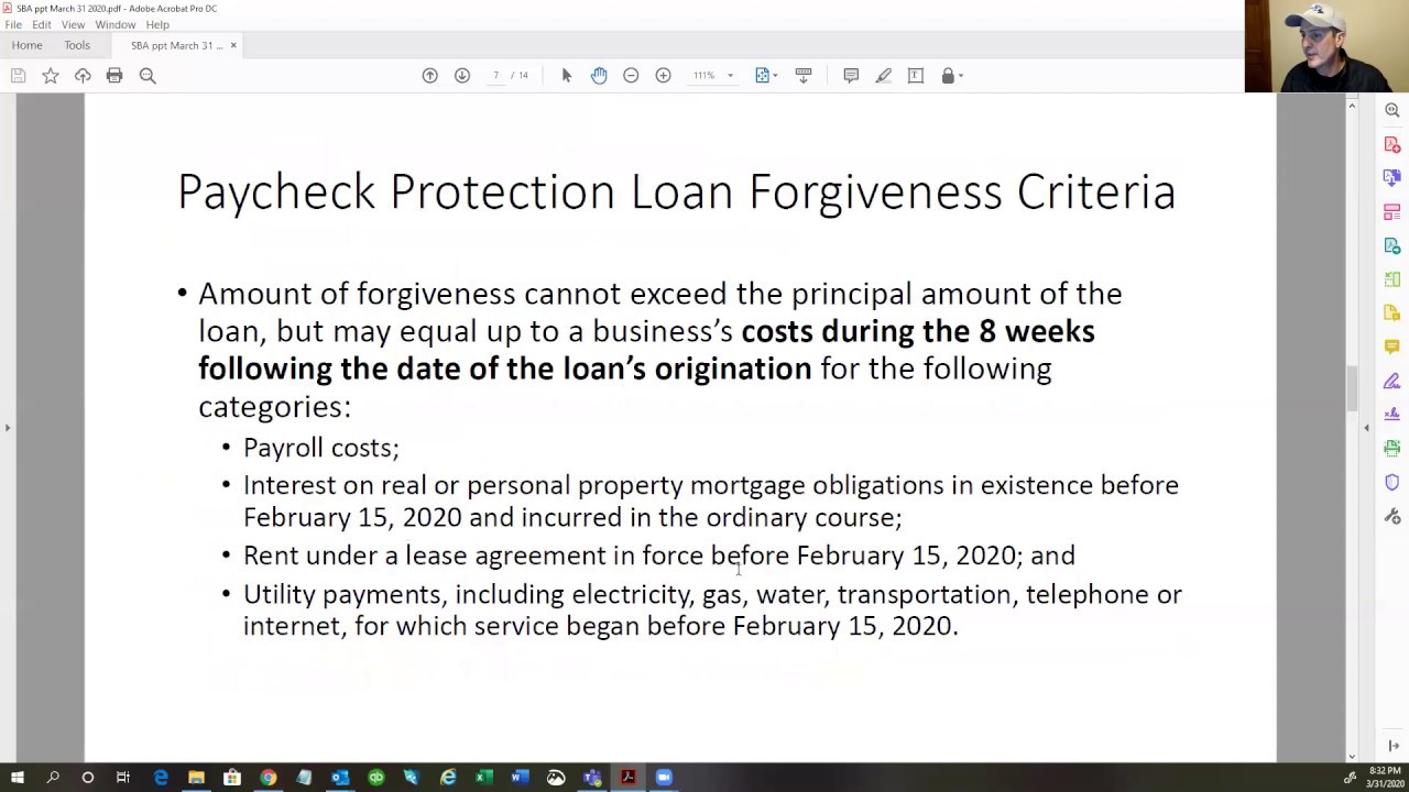 Payroll Protection Program and Economic Injury Disaster Loan for Power Washing Contractor
