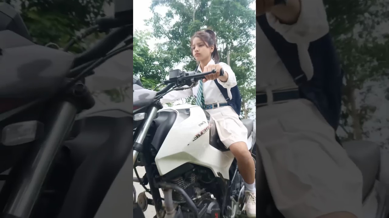 School Girl Rider Xtreme Bike Riding || #shorts #ytshorts #viral