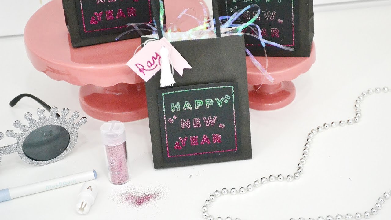 Ombre Glitter Favor Bags with the Glue Quill by We R Memory Keepers