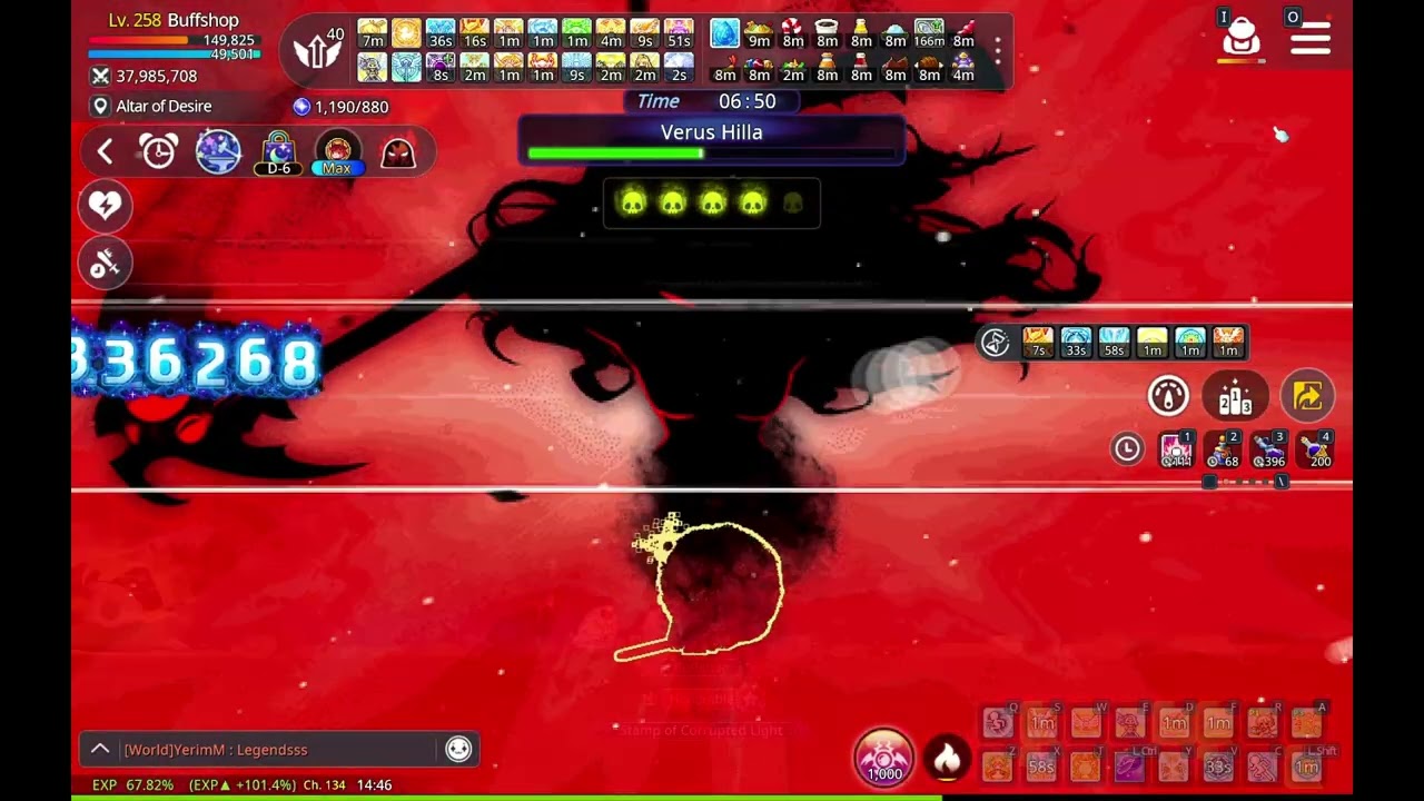 [ Maplestory M A2U ] Solo Normal Verus Hilla F2P Bishop gameplay - Round 2 01032026
