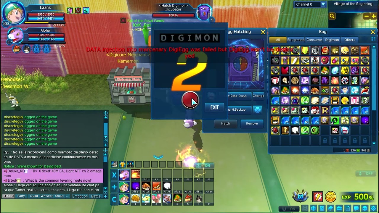 HOW TO HATCH AGUMON (BLACK) NORMAL EGG DIGIMON MASTER ONLINE !!!!!