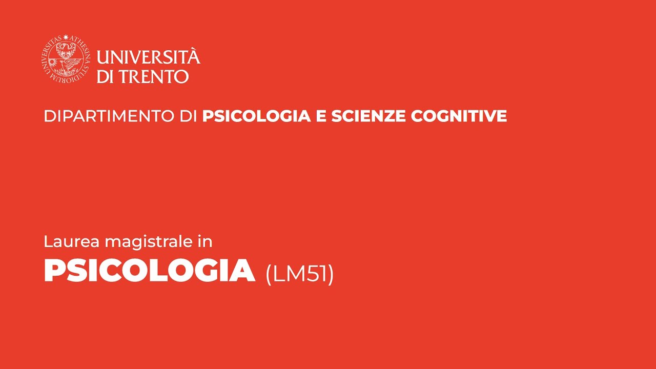 Laurea magistrale in Psicologia