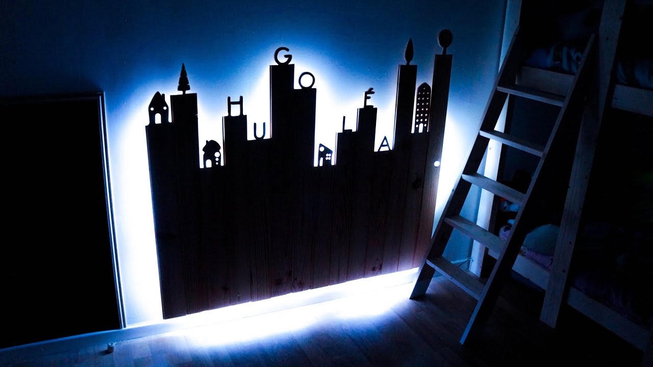 Fabriquer une Lampe LED en bois style Skyline