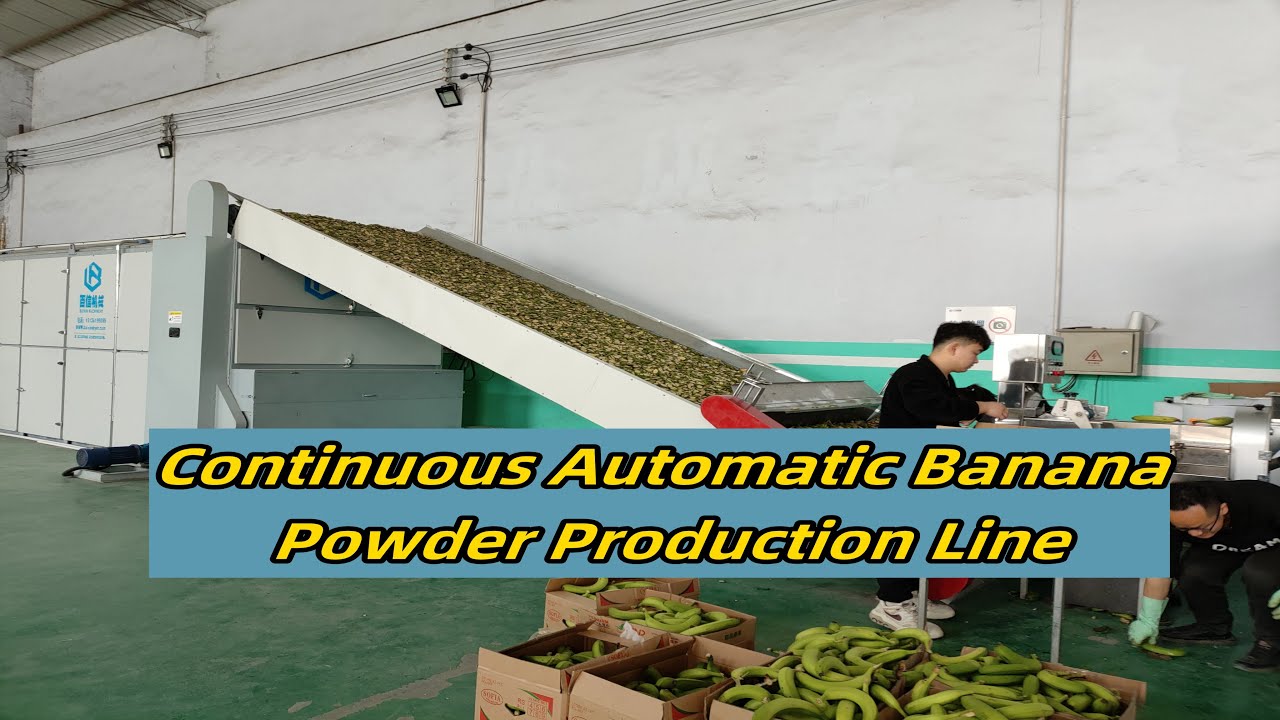 How many steps are involved in producing banana flour? What machines are needed?