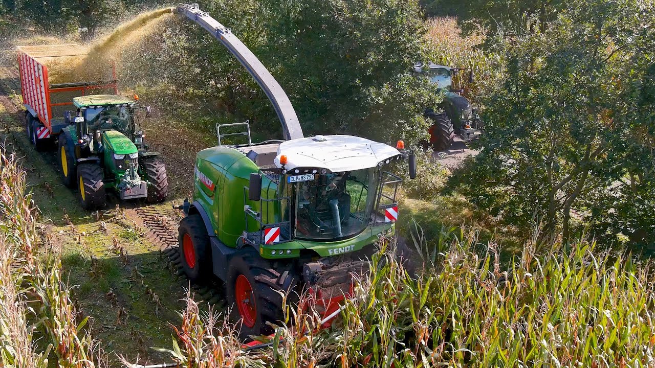 Mais 2021 : Fendt KATANA 85 / LU Scheper / Maishäckseln 2021 / John Deere / Corn Harvest / Fendt 936