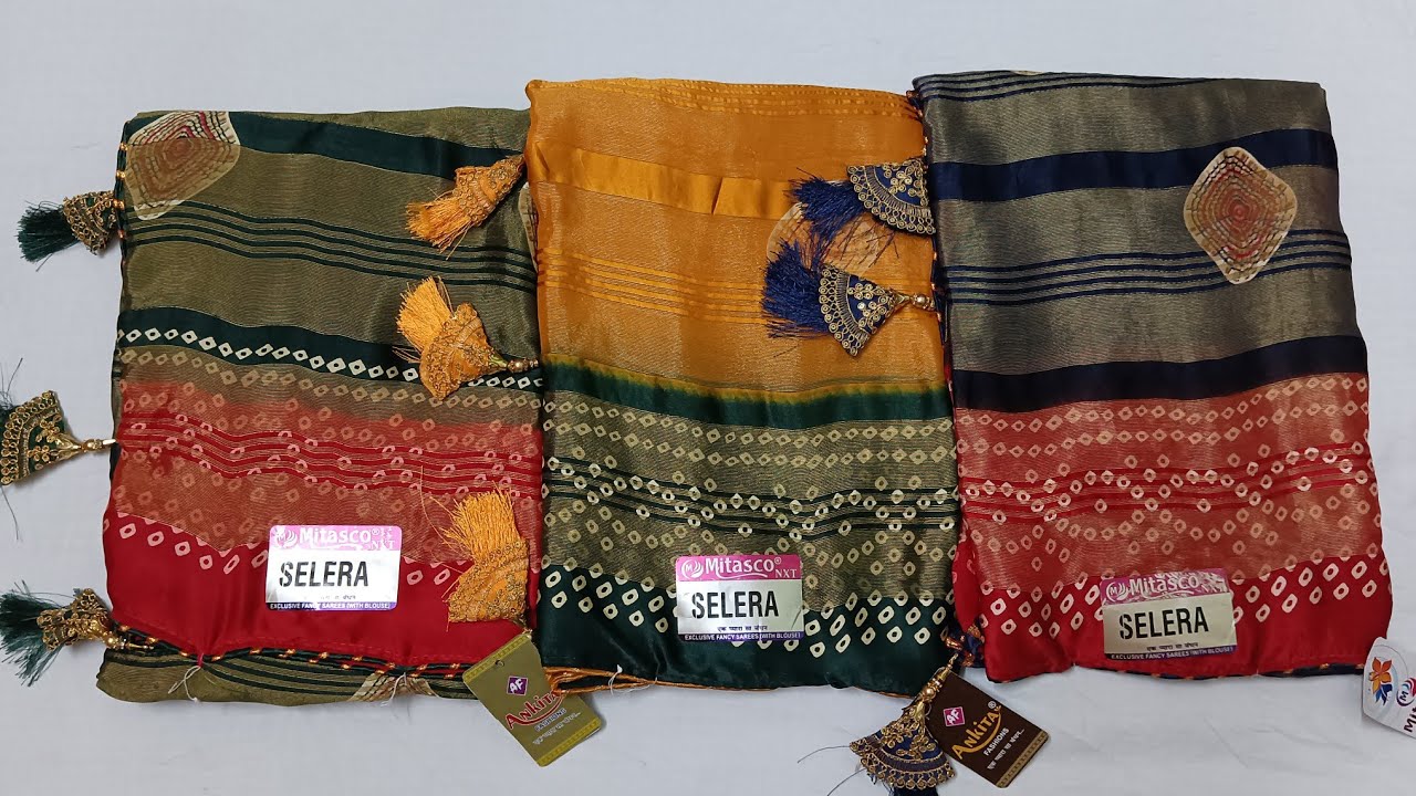 latest bandhani sarees 2022 #new saree catalogue#suratsarees #onlineshopping #new_saree_update