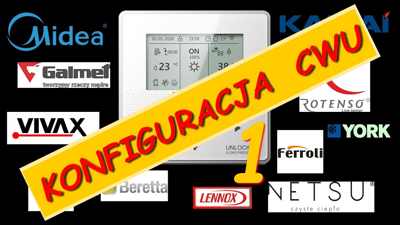 Konfiguracja CWU  sterownik Midea KAISAI Sevra Ferroli
