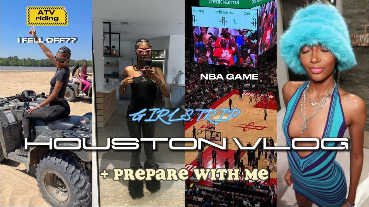HOUSTON VLOG | I fell off the ATV bike, NBA game & out in the city!