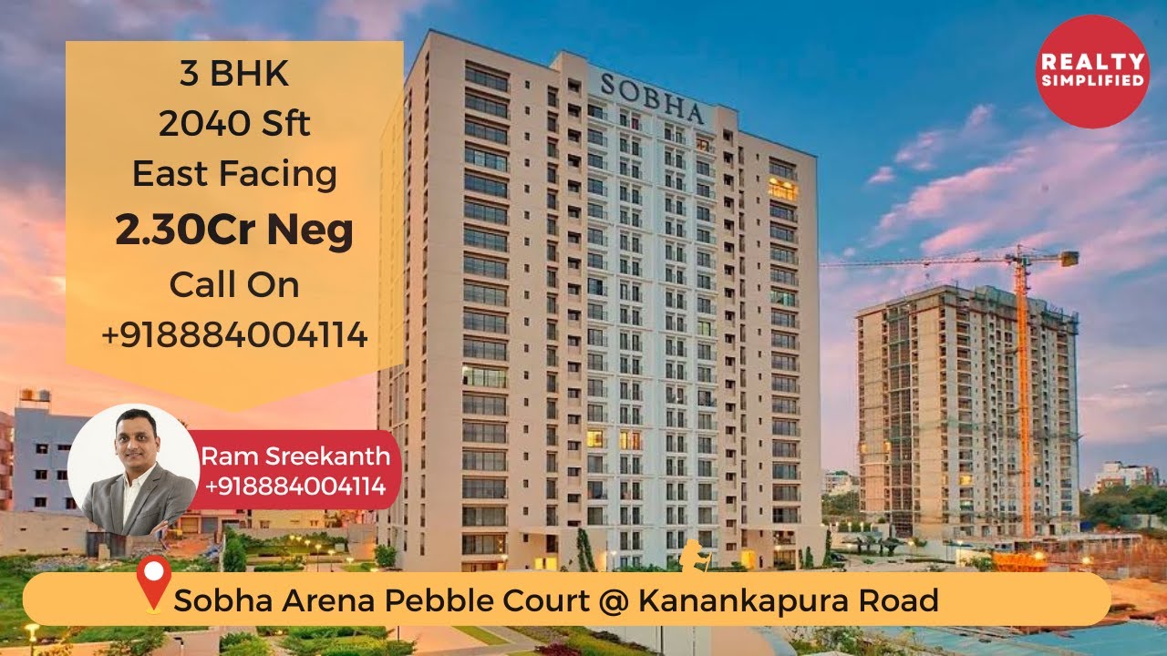 3BHK in Sobha Arena on Kanakapura Road available for Sale
