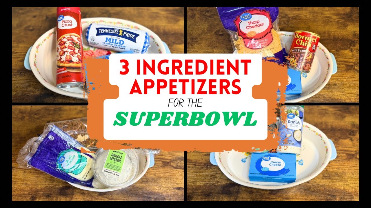 3 Ingredient Appetizers || Crowd Pleasing Party Foods || Perfect for the Super Bowl