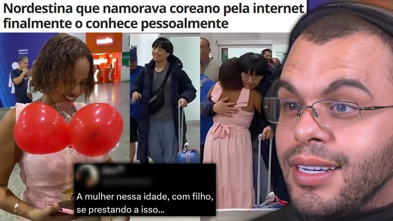 FEZ UM VÍDEO FOFO RECEBENDO O WEB NAMORADO COREANO NO AEROPORTO E FOI CRITICADA NO TWITTER