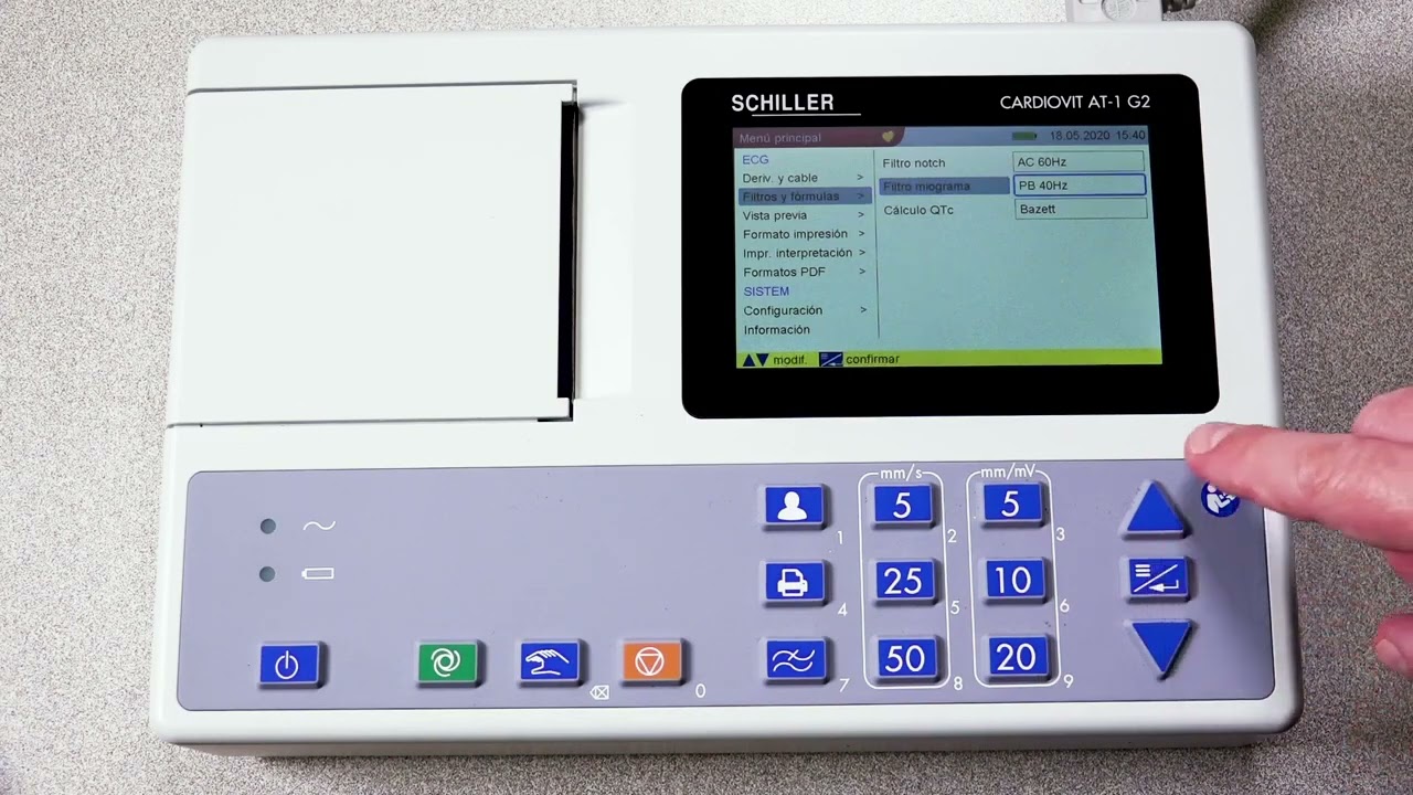 Como configurar el ECG AT 1 G2 Schiller #ECGs
