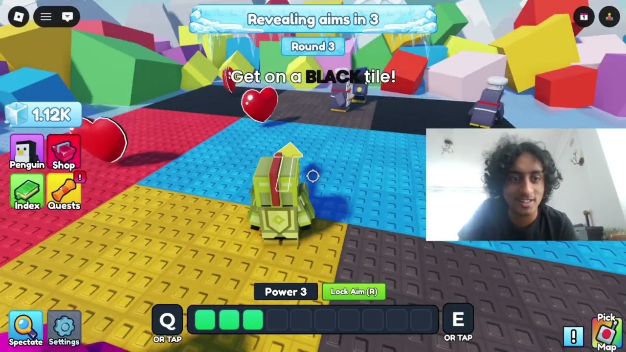 playing roblox knockouts but I'm blindfolded and I have to spin a wheel...