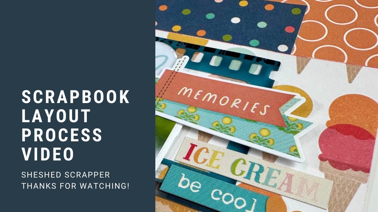 Scrapbook Layout Process Video//Summer Snapshots//Simple Stories