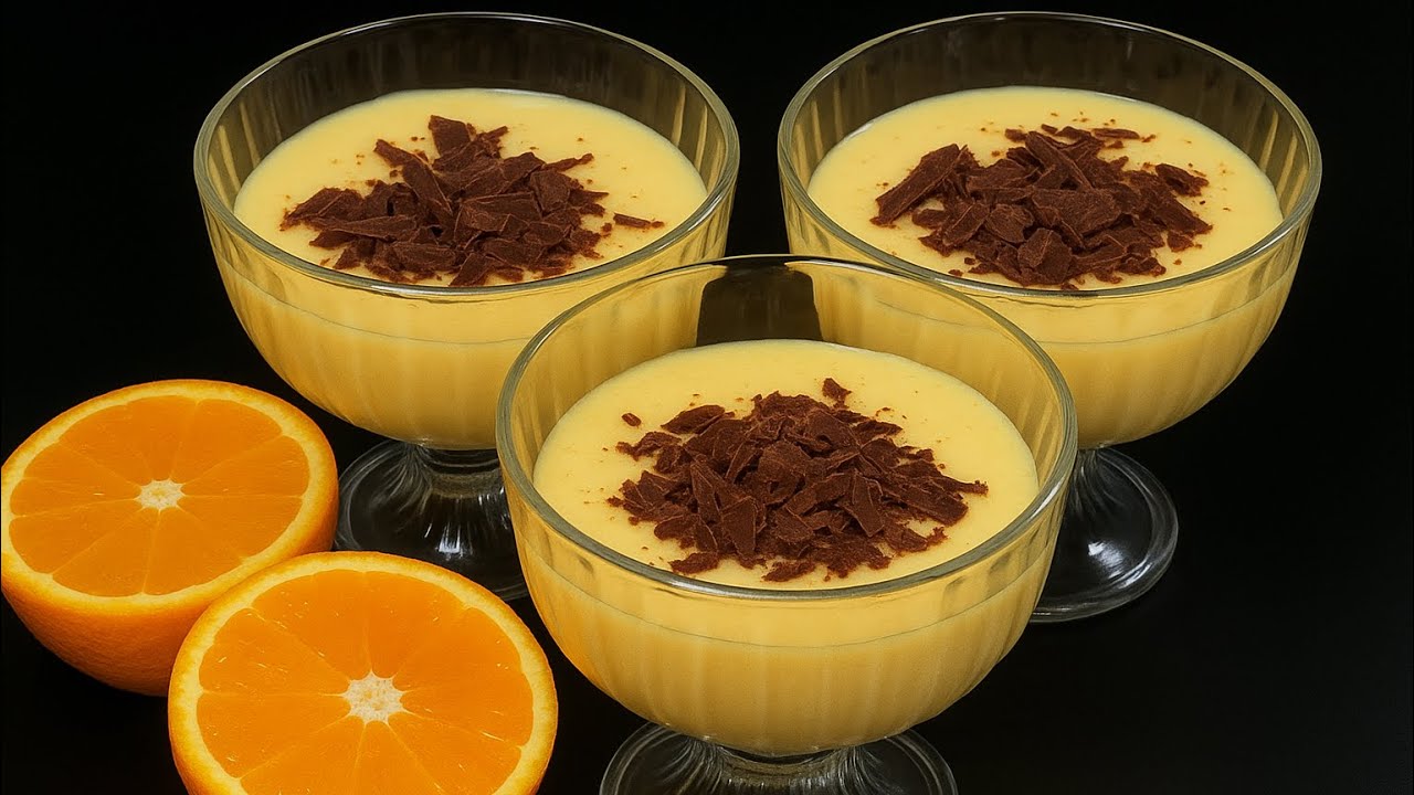 Nur Orange und Sahne! Mousse-Dessert in 5 Minuten. KEIN Backen!