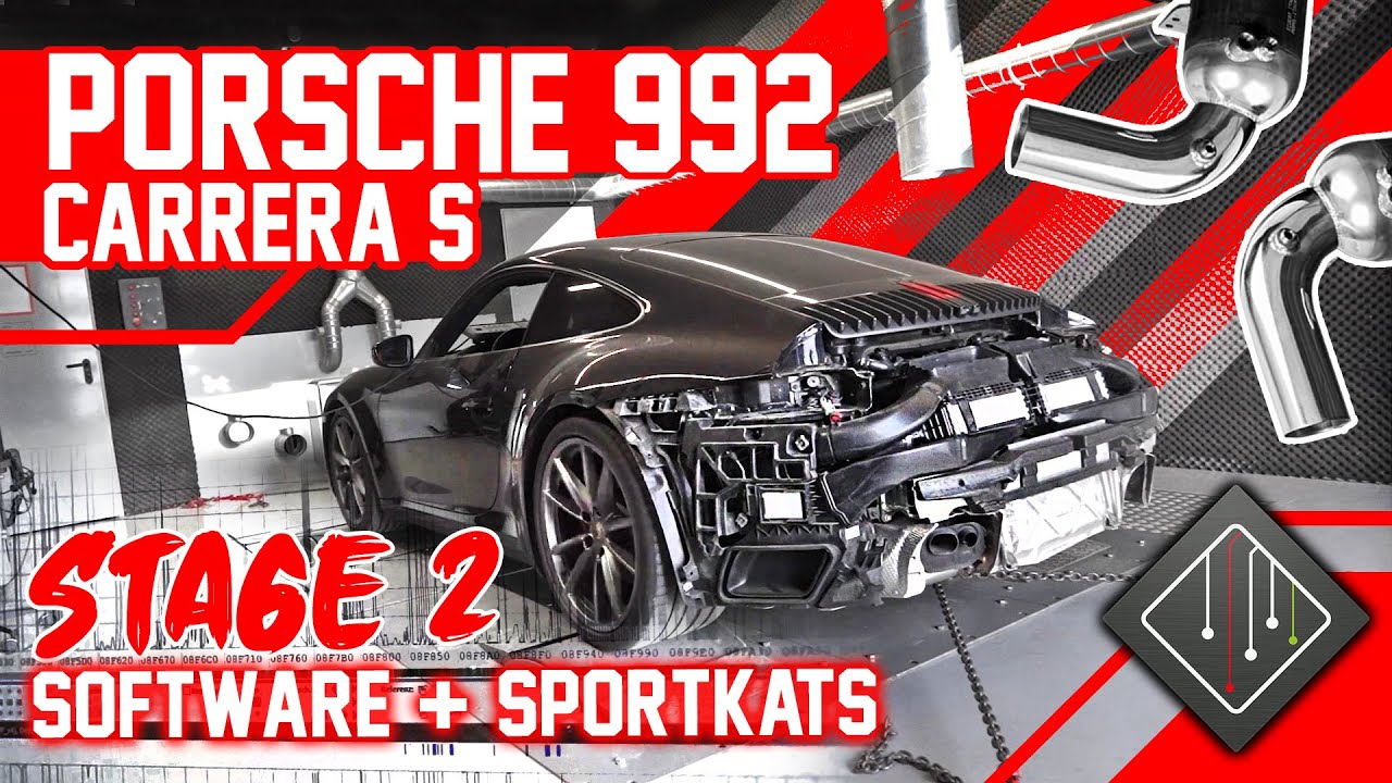 Porsche 992 Carrera S Stage 2 | Chiptuning - Sportkats - Dyno | mcchip-dkr
