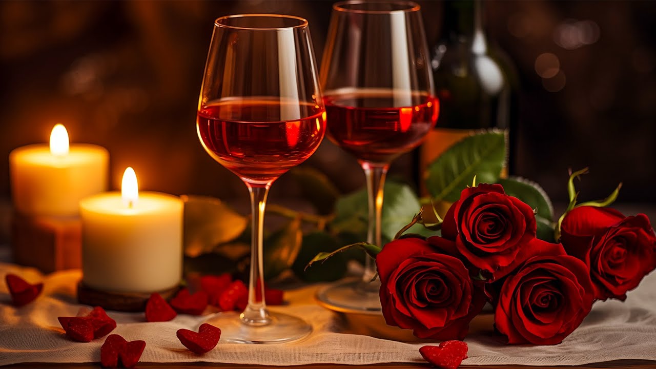 Romantic Music for Love Night❤️Crackling Fireplace & Love Making Music 1 Hours, Wine and Chill Music