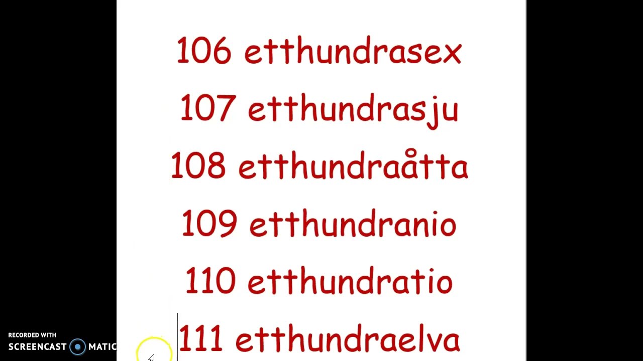 siffror 1-1000