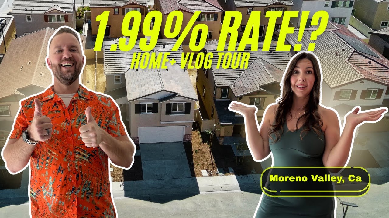 Vlog Tour: Affordable NEW Homes near Riverside CA | 3.99% Rates + Local Pizza Spot 🍕