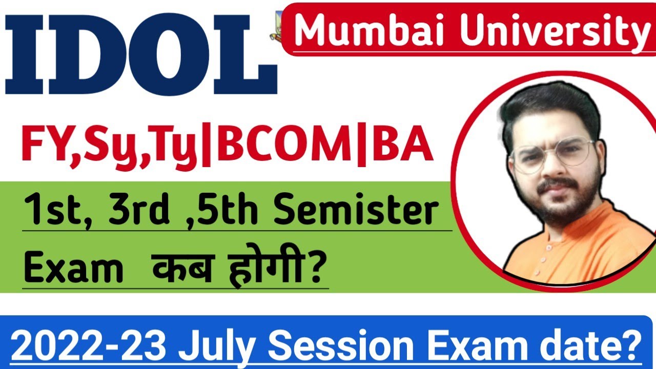 IDOL Exam date 2022-23|Examination Update|IDOL Mumbai University Semister Exam|Official Circular|