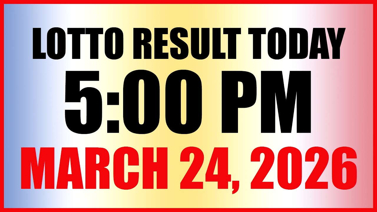 Lotto Result Today 5pm Draw March 24, 2026 Swertres EZ2 PCSO