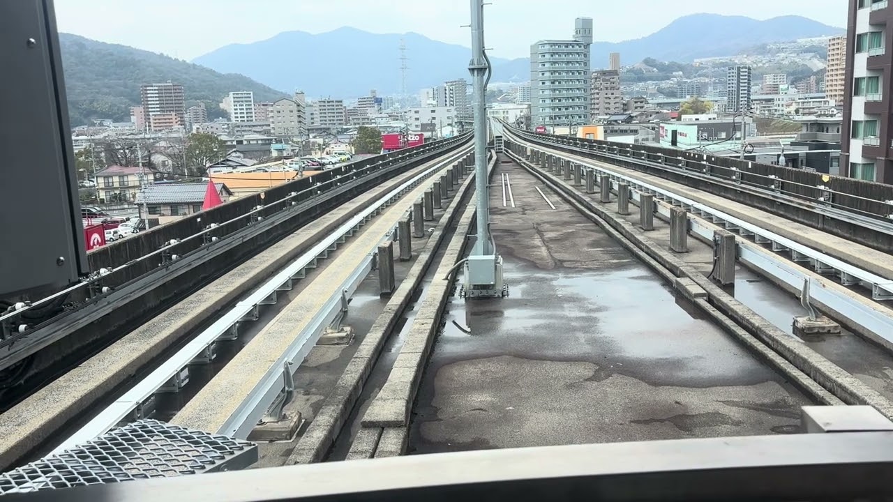 2026.3/19広域公園前行きのアストラムライン7052号車古市駅1番乗り場入線。到着。広域公園前行きのアストラムライン7052号車古市駅1番乗り場出発。