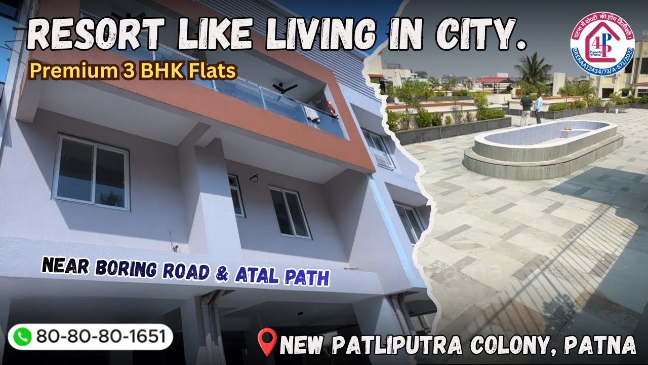 Luxury 3 BHK Flats near Boring Road Patna | Best Society Flats in Patna 📞8080801651